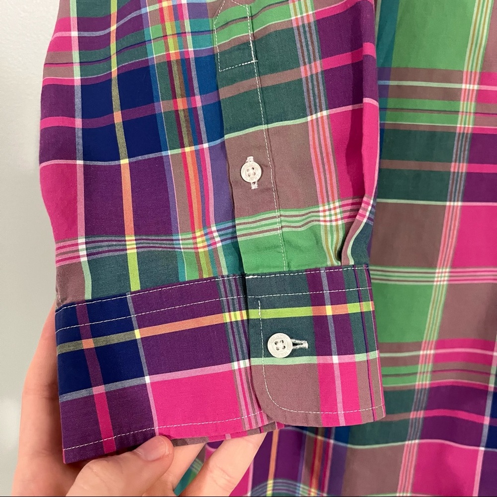 Chaps size 2X plaid button down shirt - Picture 9 of 13